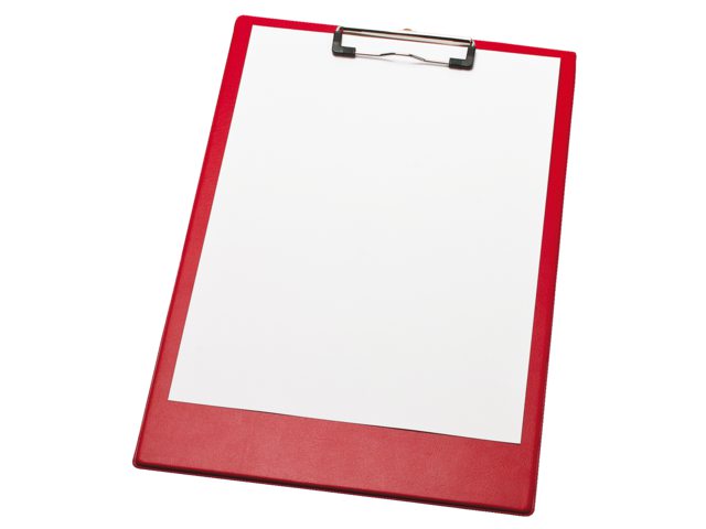 Klembord LPC A4/Folio met 100mm klem rood