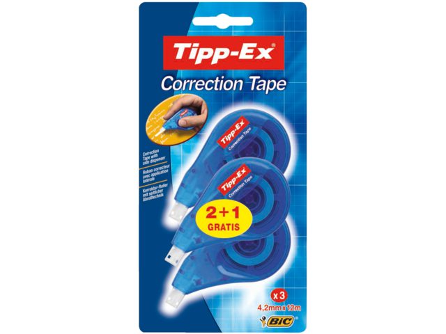 Correctieroller Tipp-ex Side 4.2mmx12m bllister 2+1 gratis