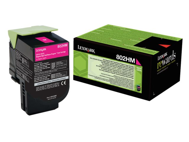 Tonercartridge Lexmark 80C2HM0 prebate rood HC