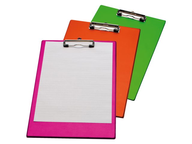 Klembord LPC A4/Folio met 100mm klem neon groen