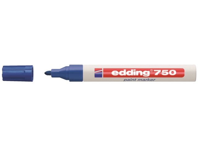 Viltstift edding 750 lakmarker rond blauw 2-4mm