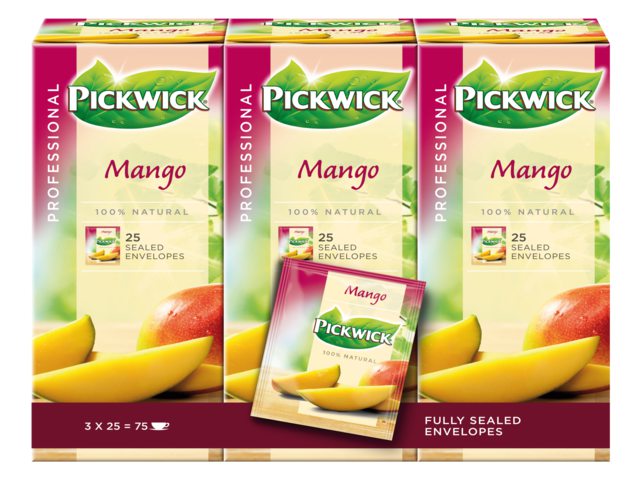 Thee Pickwick mango 25 zakjes van 1.5gr