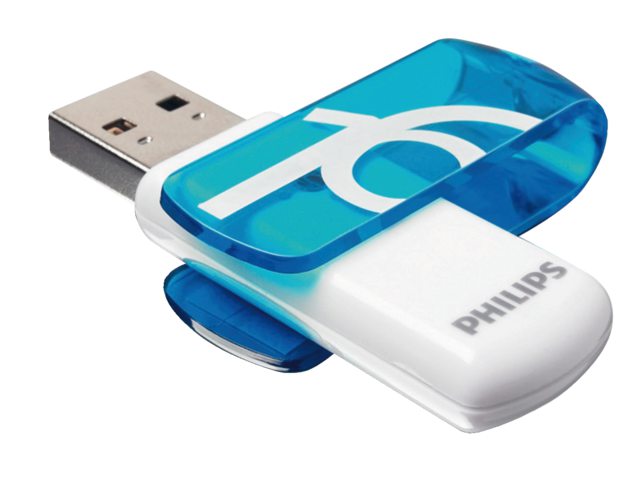 USB-stick 2.0 Philips Vivid 16GB blauw