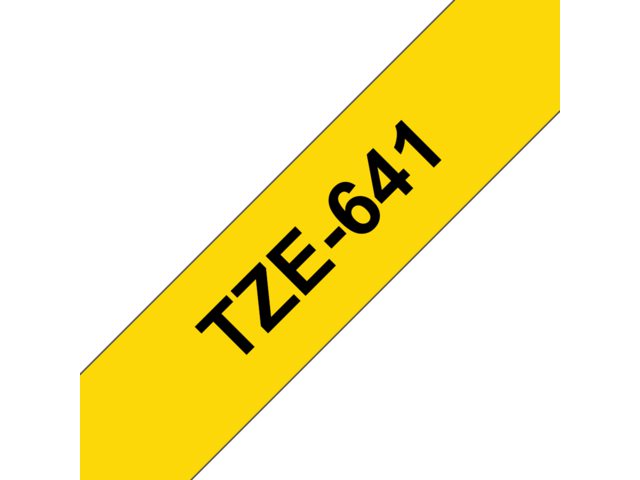 Labeltape Brother P-touch TZE641 18mm zwart op geel