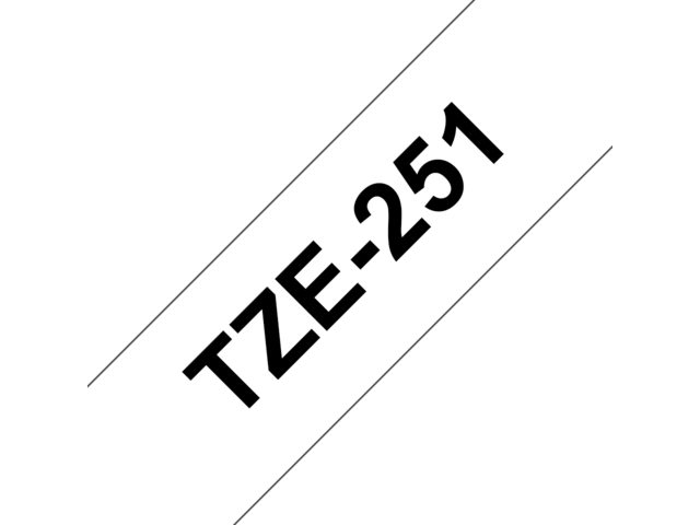 Labeltape Brother P-touch TZE251 24mm zwart op wit
