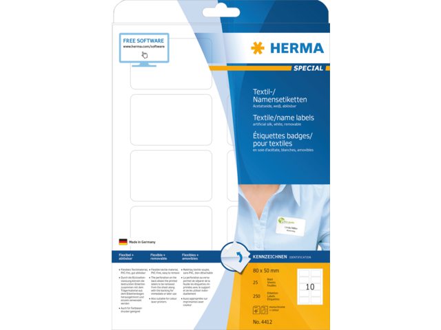 Badge etiket Herma 4412 80X50mm 250st