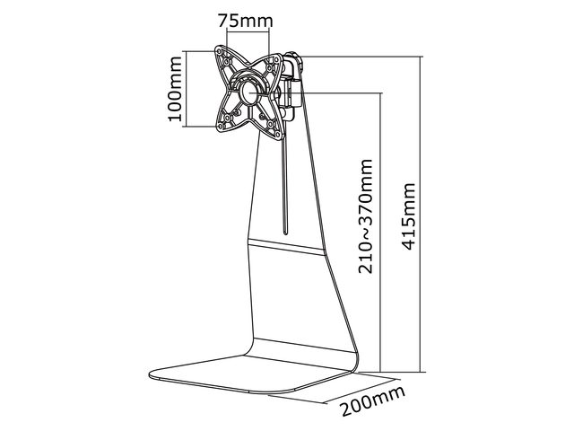 monitorstandaard Newstar D800 10-27" zilver