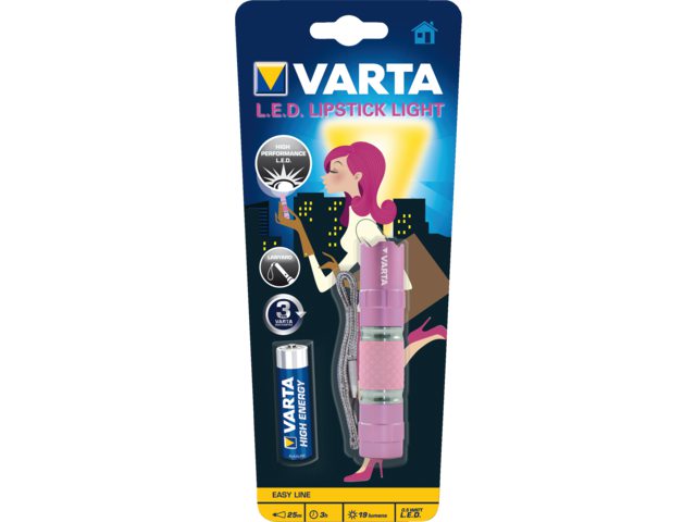 Zaklamp Varta Led Lipstick met 1xAAA batterij