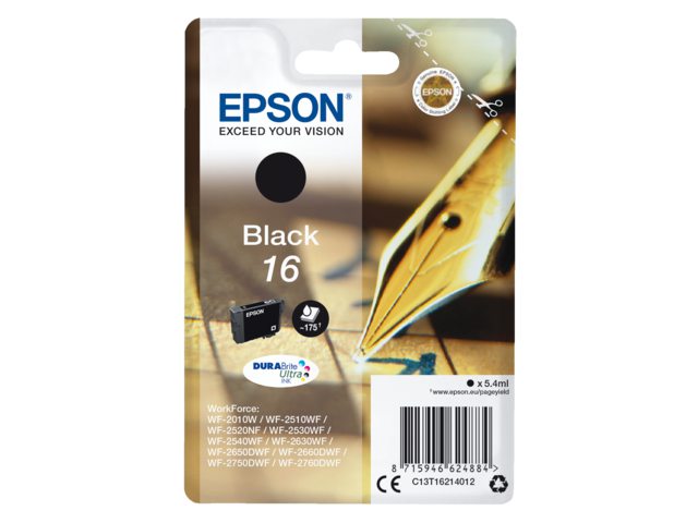 Inkcartridge Epson T1621 zwart