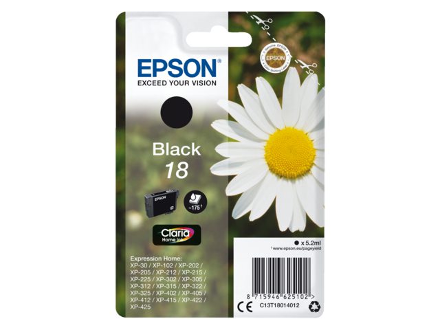 Inkcartridge Epson 18 T1801 zwart
