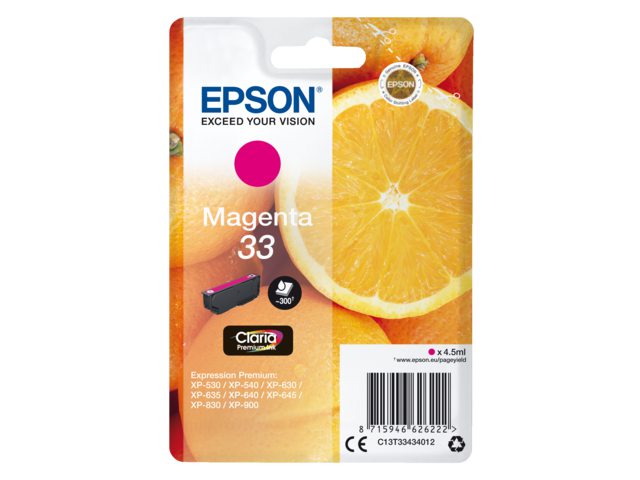 Inkcartridge Epson 33 T3343 rood