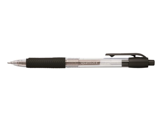 Gelschrijver Quantore gripdrukknop 0.7mm zwart