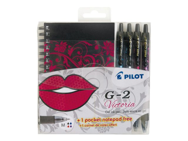 Gelschrijver met notitieboek PILOT G-2 Victoria