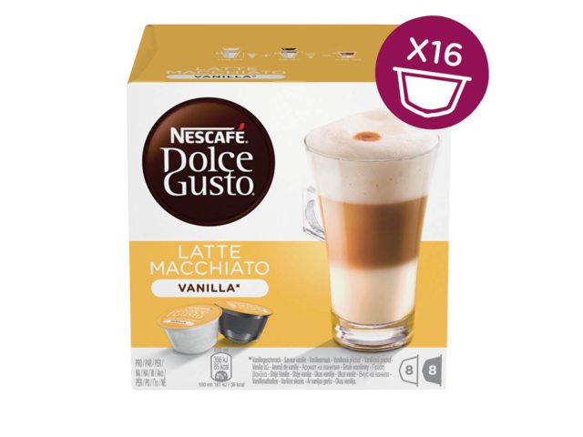 Koffie Dolce Gusto Vanille Machiato 16 cups voor 8 kopjes