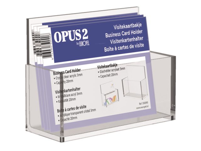 Visitekaartenbak OPUS 2 bali glashelder acryl
