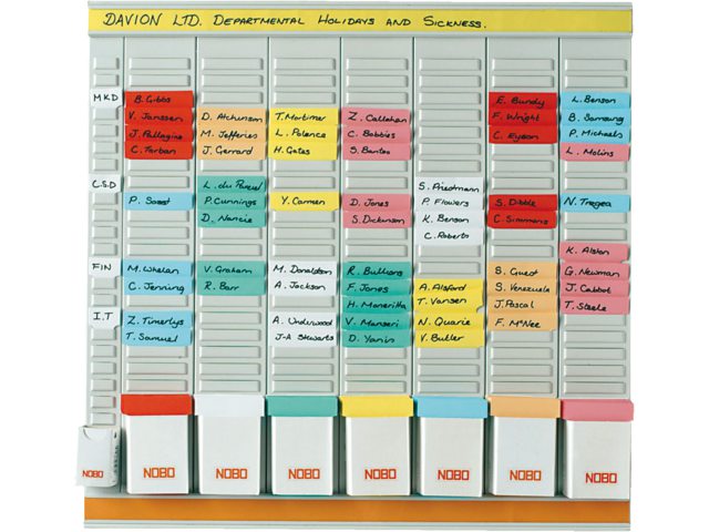 Planbord Nobo week 8 panelen met 24 sleuven nr.2