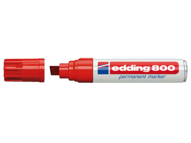 Viltstift edding 800 schuin rood 4-12mm blister