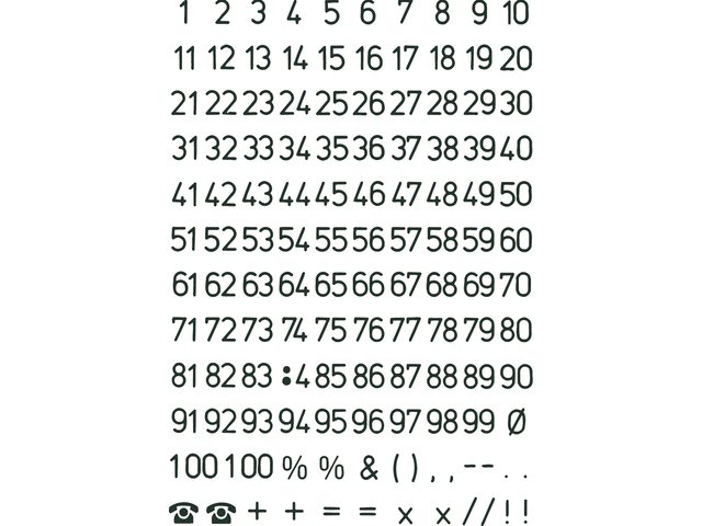 Etiket Herma 4155 5mm getallen zwart op transparant