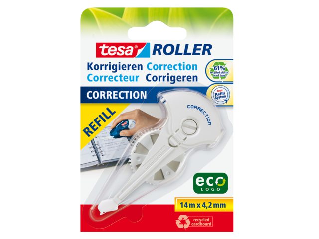 Correctierollervulling Tesa Eco 4.2mm op blister