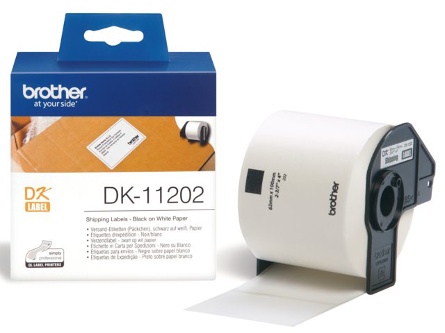 Etiket Brother DK-11202 62x100mm verzendlabel 300stuks