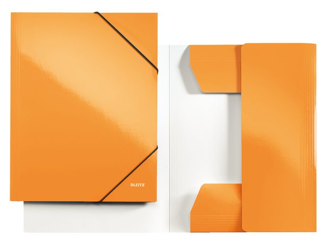 3-klepsmap Leitz WOW A4 karton oranje