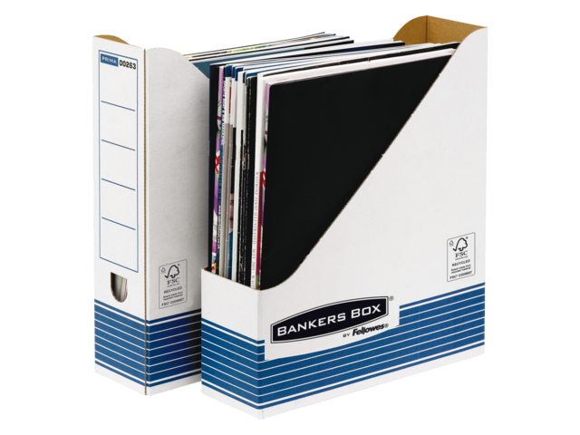 Tijdschriftcassette Bankers box system A4 blauw