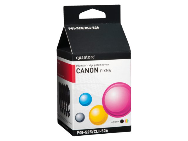 Inkcartridge Quantore Canon PGI-525+CLI-526 2zwart + 3kleur