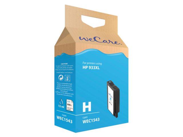 Inkcartridge Wecare HP CN054AE 933XL blauw HC