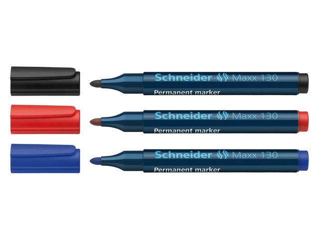 Viltstift Schneider 130 rond zwart 1-3mm