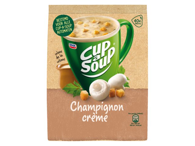 Cup-a-soup tbv dispenser champignon creme zak met 40 porties