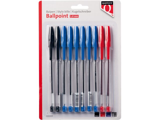 Balpen Quantore stick assorti blister
