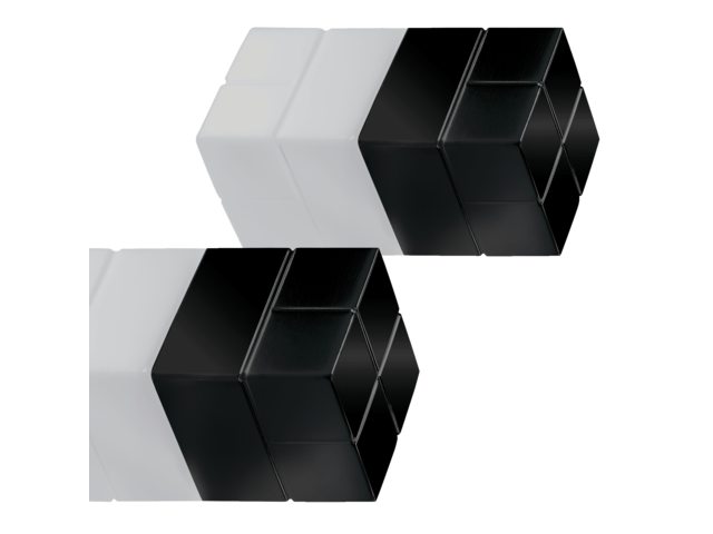 Glasbordmagneet Sigel Artverum 20x20x20mm zwart 2stuks