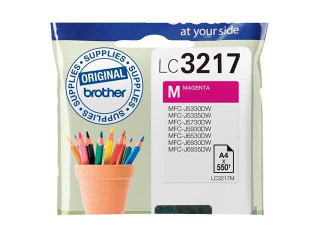 Inkcartridge Brother LC-3217M rood