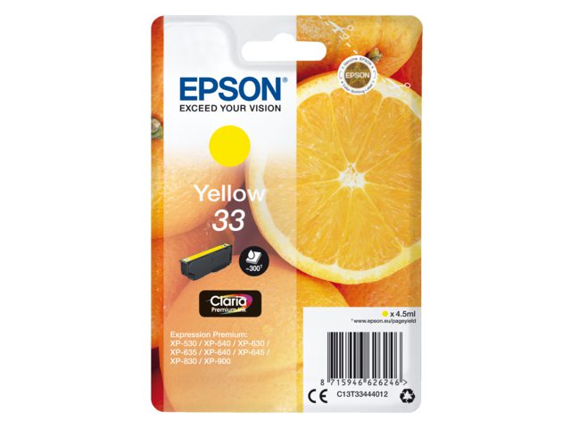 Inkcartridge Epson 33 T3344 geel