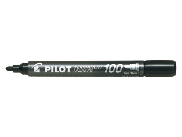 Viltstift PILOT SCA-100-B rond 1mm zwart