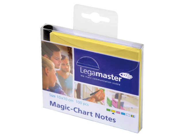 Magic-chart notes Legamaster 10x10 cm geel