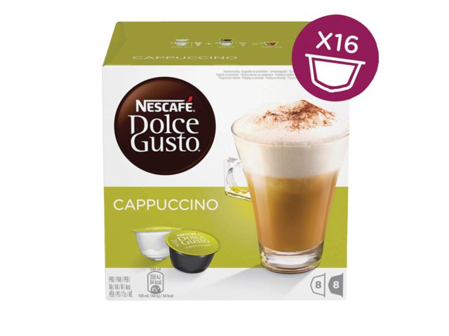 Koffie Dolce Gusto Cappuccino 16 cups voor 8 kopjes