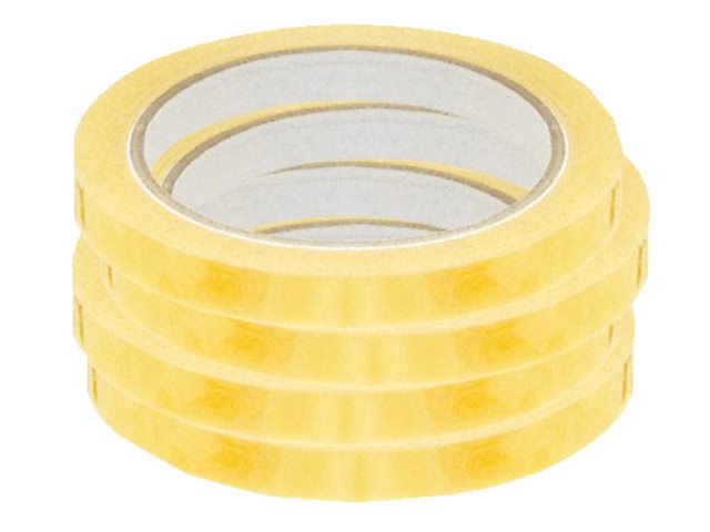 Plakband Plus Office 12mmx66m grote kern transparant