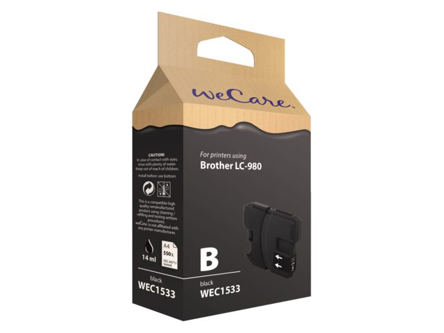 Inkcartridge Wecare Brother LC-980 zwart