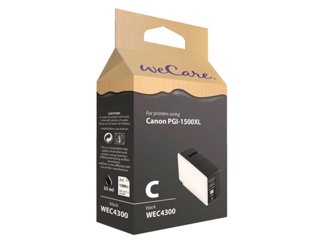Inkcartridge Wecare Canon PGI-1500XL HC zwart