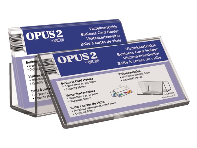 Visitekaartenbak OPUS 2 bali met voorbeeldvenster acryl