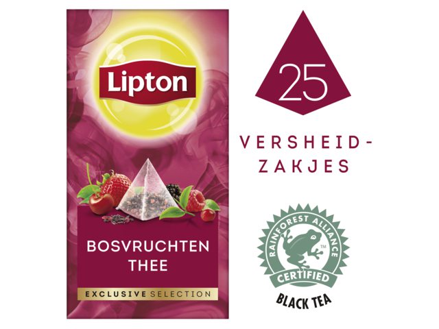 Thee Lipton Exclusive Bosvruchten 25 piramidezakjes