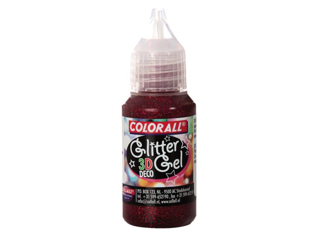 Glittergel Colorall Deco 3D 25gr rood
