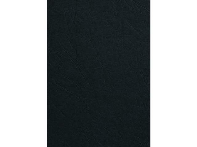 Voorblad GBC A4 lederlook zwart 100stuks