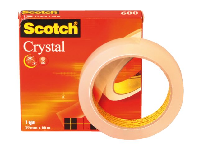Plakband Scotch 600 19mmx66m Crystal Clear