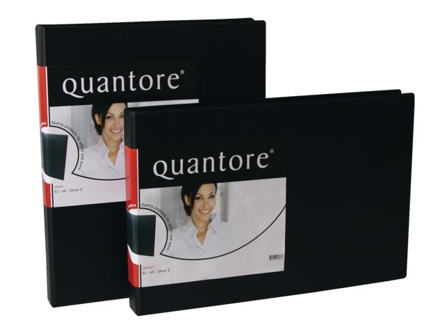 Ringband Quantore 4-rings A3-25mm D-mech zwart dwars