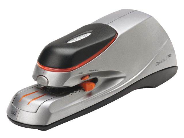 Nietmachine elektrisch Rexel Optima grip 20vel zilver/zwart