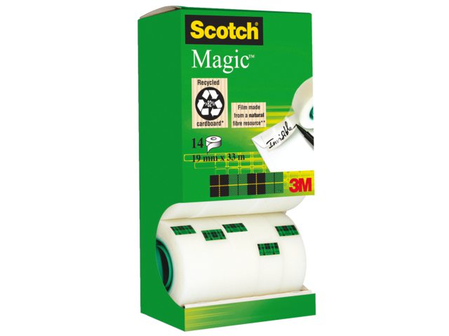Onzichtbaar plakband Scotch Magic 810 19mmx33m 12+2 gratis