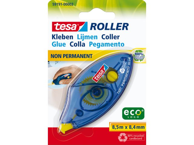 Lijmroller Tesa Eco non permanent op blister