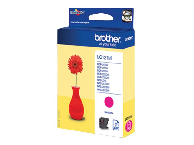 Inkcartridge Brother LC-121M rood